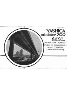 Yashica Minister 700 manual. Camera Instructions.